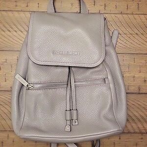 Michael Kors Gray Leather Backpack